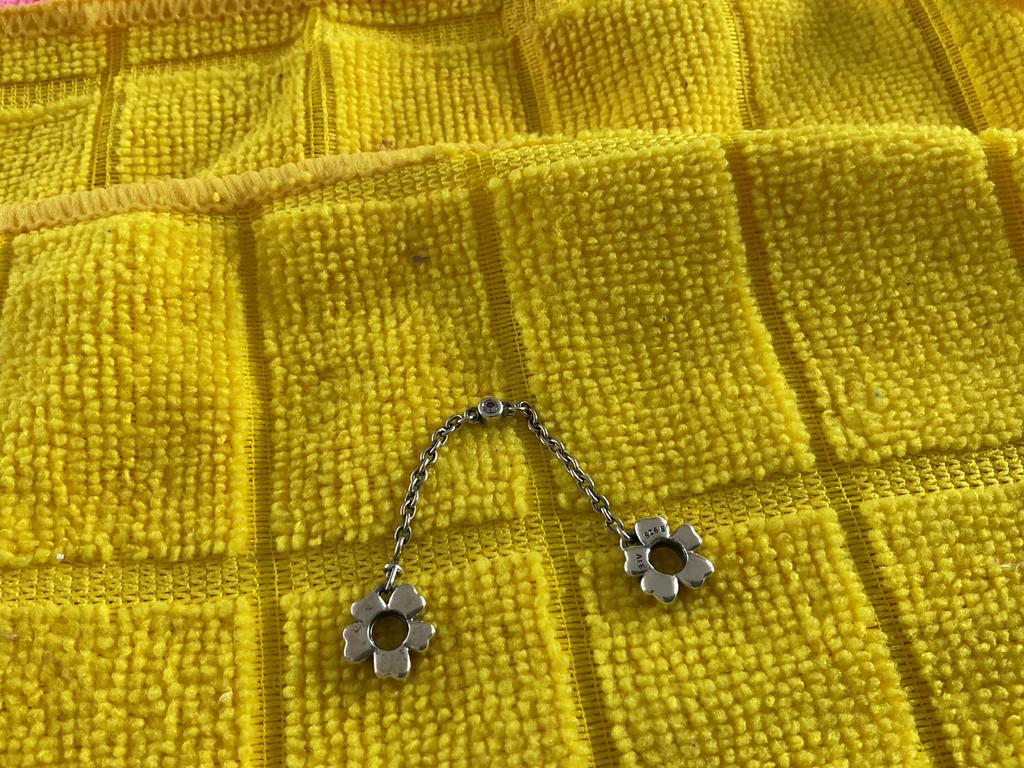Pandora Veligheids ketting, Sieraden, Tassen en Uiterlijk, Bedels, Verzenden, Zo goed als nieuw, Zilver, Pandora