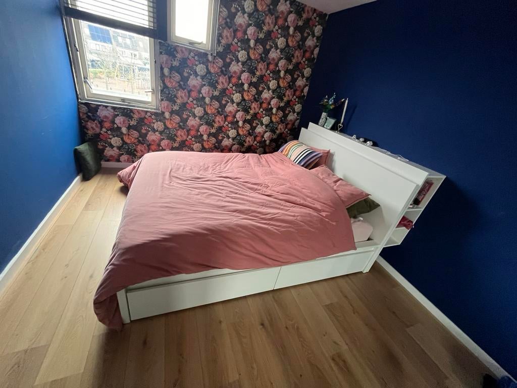 Ikea malm bed wit, Ophalen, Zo goed als nieuw, Tweepersoons