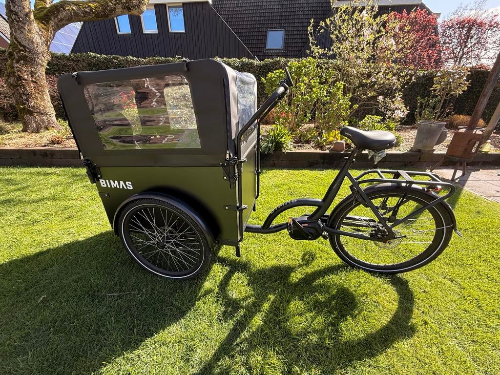 Bimas Ecargo 3.3 met 85 km! als nieuw met middenmotor, Fietsen en Brommers, Fietsen | Bakfietsen, Zo goed als nieuw, Overige merken