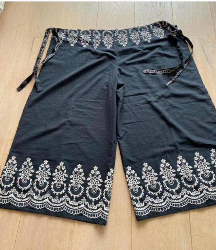 Wikkelbroek one size katoen nieuwstaat, Kleding | Dames, Maat 38/40 (M), Zwart, Ophalen of Verzenden, Zo goed als nieuw