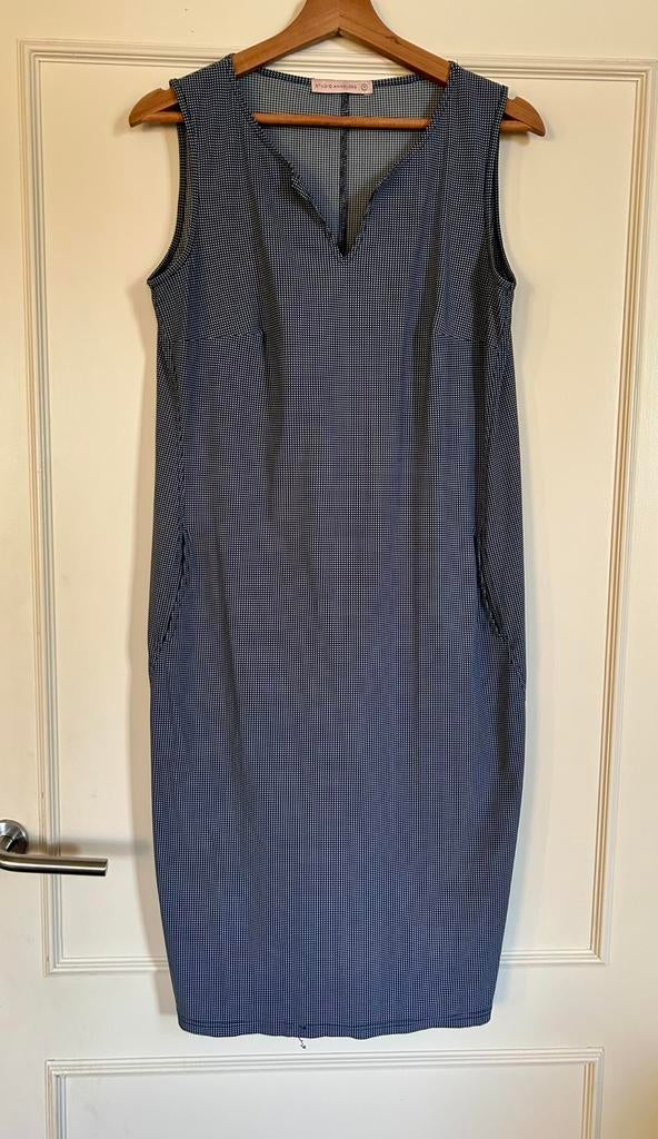 Blauw wit Studio Anneloes Sleeveless zomerjurkje, jurkje M, Kleding | Dames, Jurken, Ophalen of Verzenden, Zo goed als nieuw, Blauw