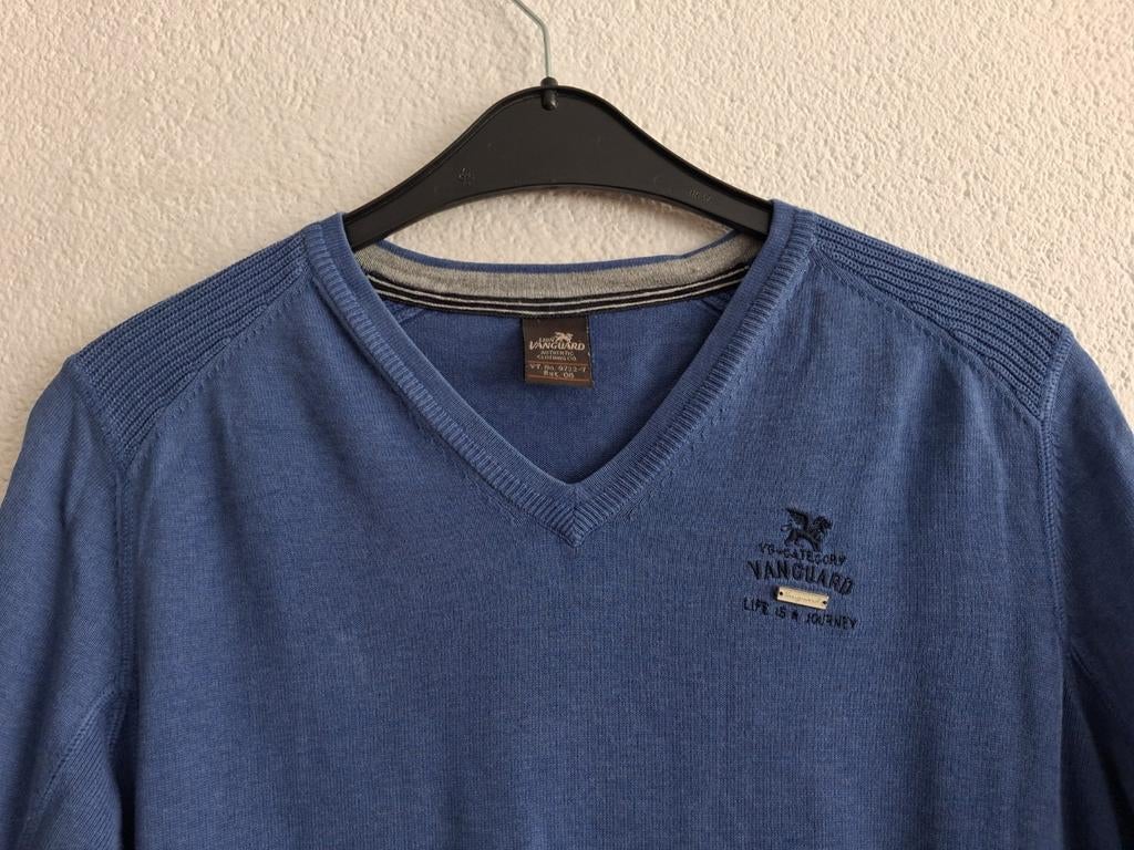 Vanguard trui V-hals blauw Maat L, Ophalen of Verzenden
