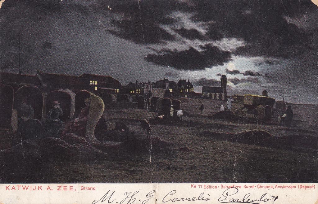Katwijk aan Zee.  Strand(1936), Ophalen of Verzenden, 1920 tot 1940, Gelopen, Zuid-Holland