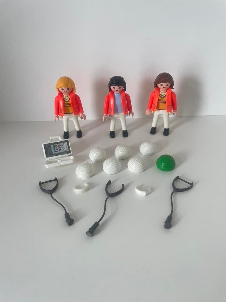 Playmobil leuke set met 3 reddingswerkers en accessoires, Ophalen of Verzenden, Gebruikt, Complete set