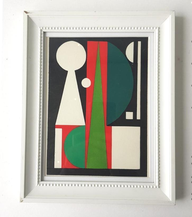 Auguste Herbin color pochoir 1952, Antiek en Kunst, Kunst | Litho's en Zeefdrukken, Ophalen of Verzenden