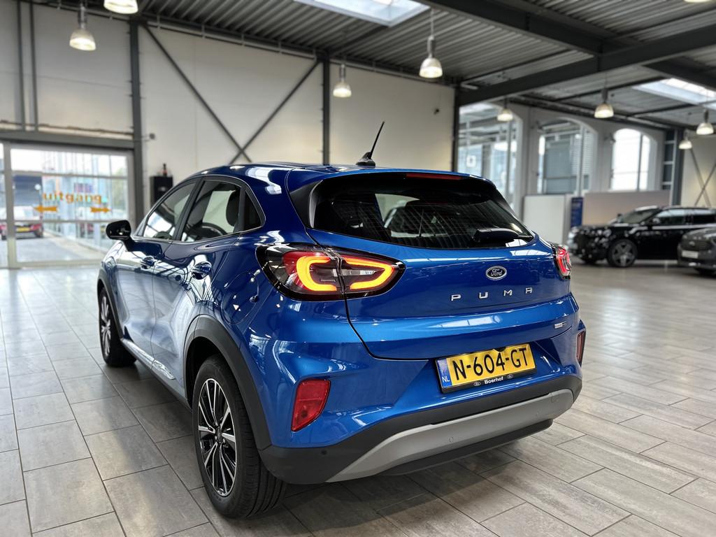 Ford Puma EcoBoost Hybrid 125pk Titanium | 100% dealer onder, Auto's, Ford, Lichtsensor, Blauw, Origineel Nederlands, Bedrijf