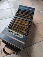 Antieke concertina, vintage muziekinstrument, Overige merken, Gebruikt, Met riemen, Overige formaten