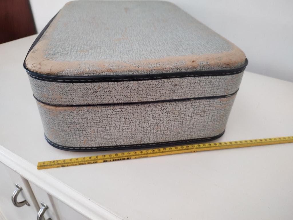 K659 VINTAGE jaren 50 koffer LEJAN Amsterdam, Gebruikt, 50 tot 60 cm, Ophalen of Verzenden, Lejan Amsterdam