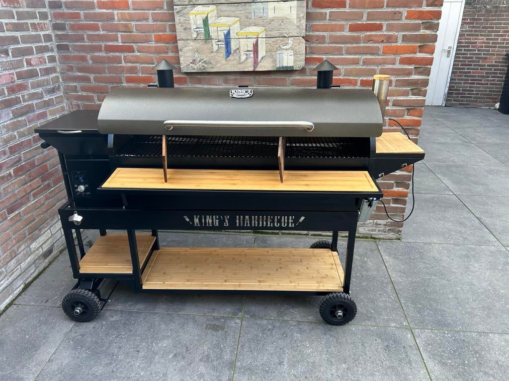Pellet BBQ Smokey Bandit the Goliath FULL OPTIONS, Ophalen, Zo goed als nieuw, Met accessoires
