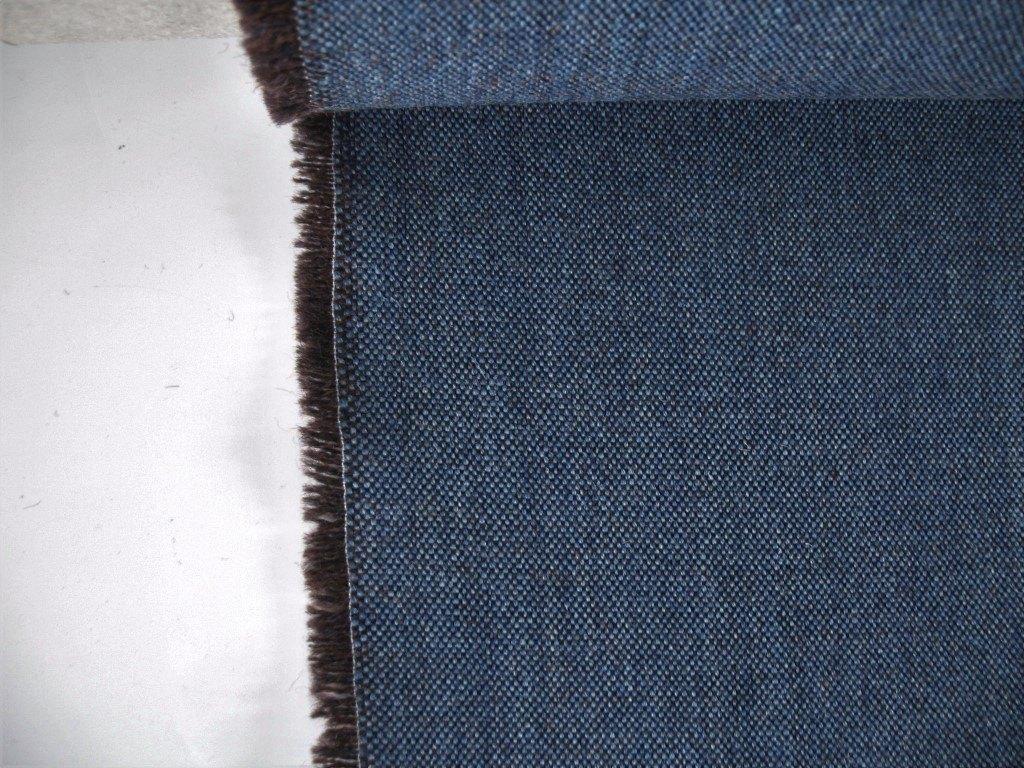 Kvadrat Remix 3 743; blauw; 4x restant meubelstoffen, Wol, Blauw, 120 cm of meer, Ophalen of Verzenden