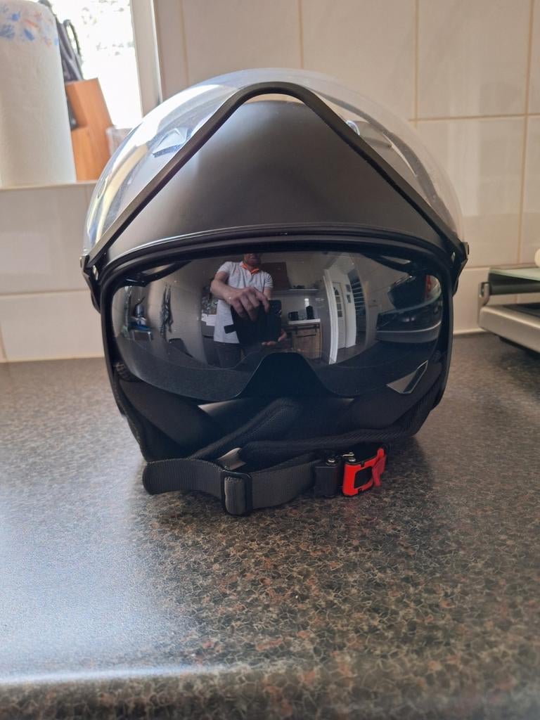 Vito Jethelm Mat Zwart - Zo goed als nieuw, Fietsen en Brommers, Brommerhelmen, Ophalen, Zo goed als nieuw, Medium, Vito