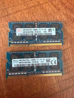 8GB ram set 2x 4GB Hynix PC3-12800S Laptop RAM Modules, Gebruikt, 8 GB, DDR3, Ophalen of Verzenden