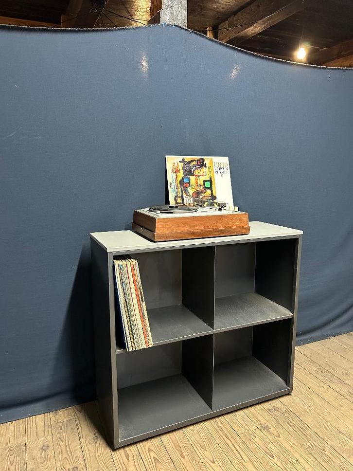 Vintage metalen kantoorkastje/Lp's kastje, Huis en Inrichting, Kasten | Overige, Gebruikt, Ophalen