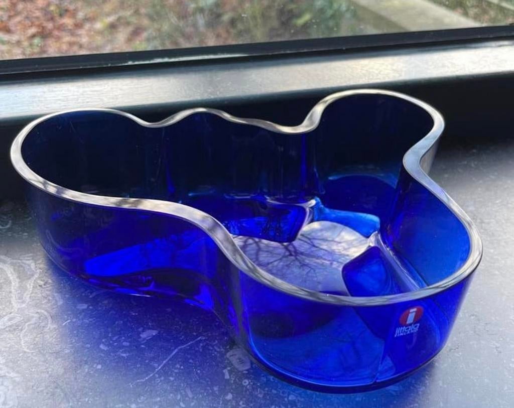 Iittala grote Alvar Aalto grote schaal blauw 50x195mm, Ophalen of Verzenden