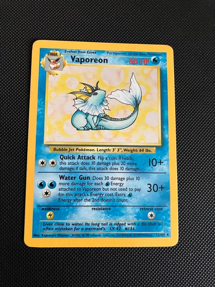 Vaporeon Jungle No Symbol Error Holo Pokémon Kaart WOTC, Hobby en Vrije tijd, Verzamelkaartspellen | Pokémon, Zo goed als nieuw