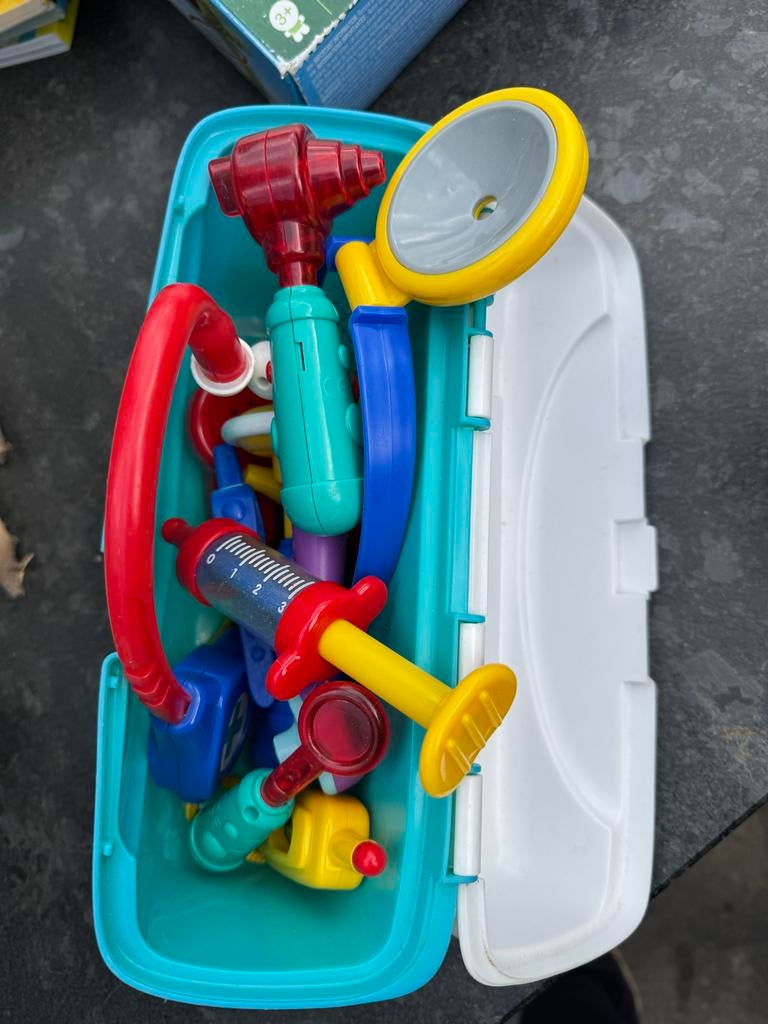 Dokter speelset met doktersjas, Ophalen of Verzenden, Gebruikt, Ontdekken