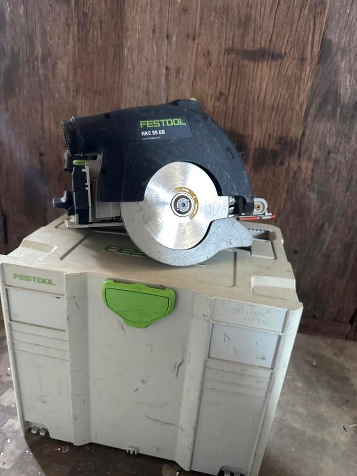 Festool HKC 55 EB Accu Cirkelzaag met Systainer, Doe-het-zelf en Verbouw, Gereedschap | Zaagmachines, Gebruikt, Cirkelzaag, 600 tot 1200 watt