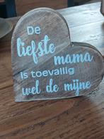 2 stuks houten decoratie hart met tekst, Ophalen of Verzenden, Nieuw