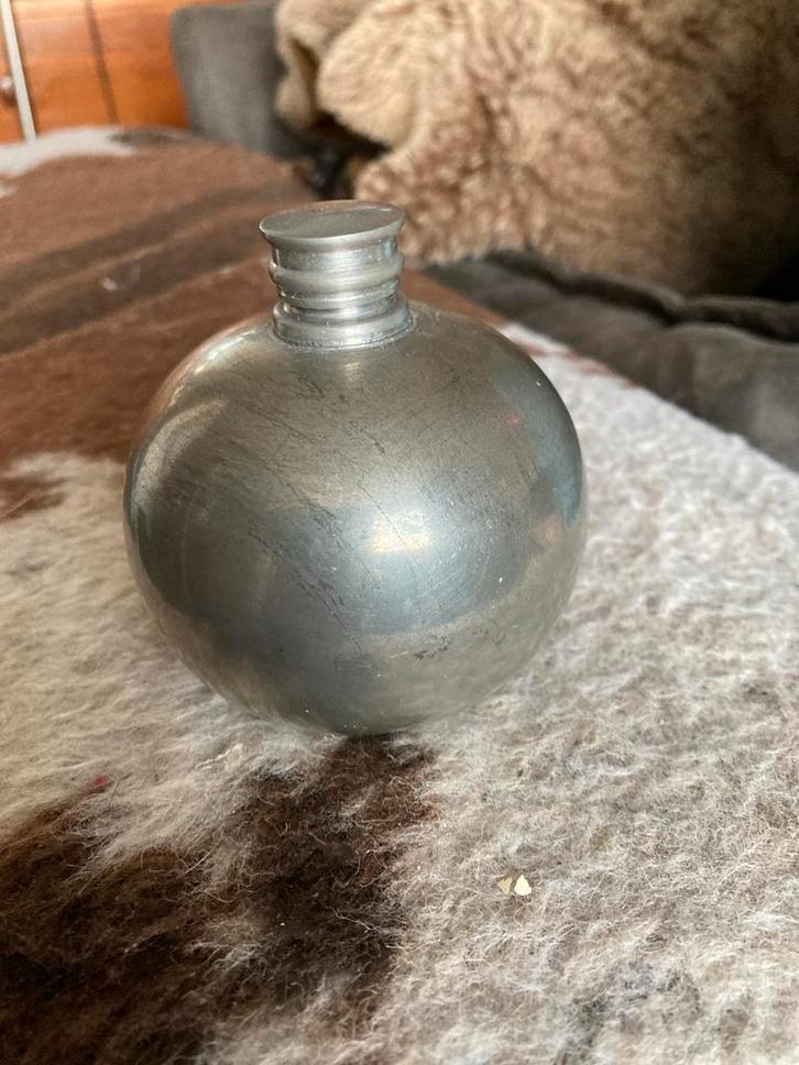 Antieke tinnen kolf - Handgemaakt in Engeland, Antiek en Kunst, Antiek | Tin, Ophalen