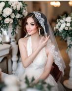 Nieuwe spaanse bruidssluier sluier weddingveil, Ophalen of Verzenden, Zo goed als nieuw, Wit, Accessoires
