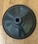 VINTAGE:INDUSTRIËLE METALEN LAMPENKAP DONKERGRIJS/GROEN, Gebruikt, Ophalen of Verzenden, Groen, Minder dan 25 cm