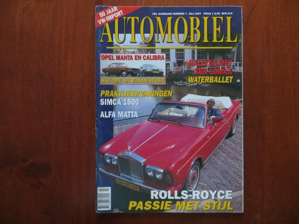 Het Automobiel 7 1997 Opel Manta, Calibra, Simca 1500, Matta, Ophalen of Verzenden, Nieuw, Opel
