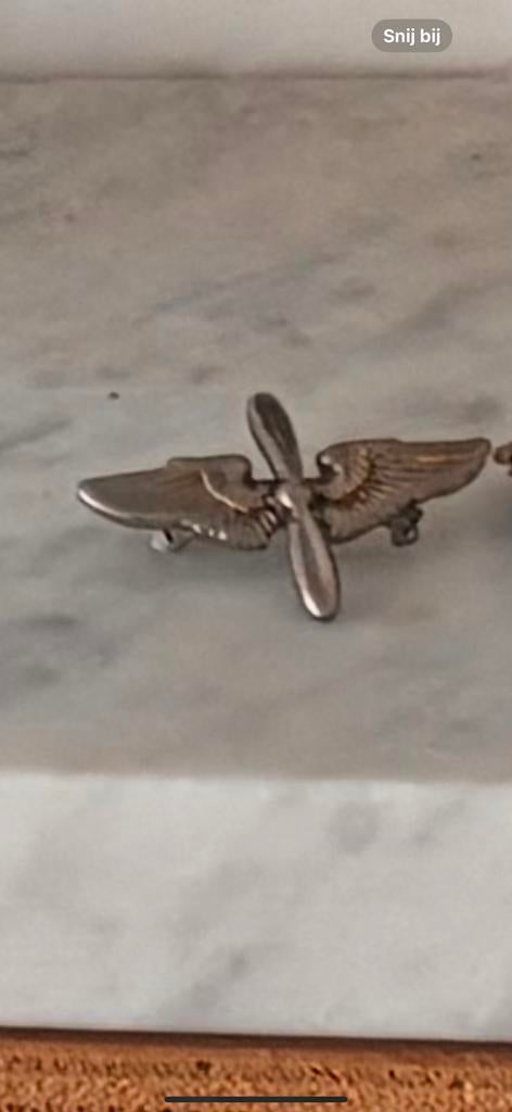 lapelembleem voor officieren van de UA Army Air Forces, Ophalen of Verzenden, Luchtmacht, Overige gebieden, Embleem of Badge