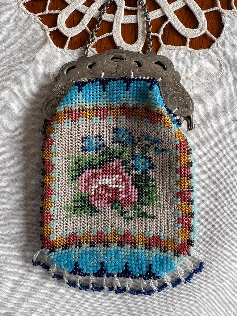 Zilveren beursbeugeltje met kettinkje, Antiek en Kunst, Ophalen of Verzenden
