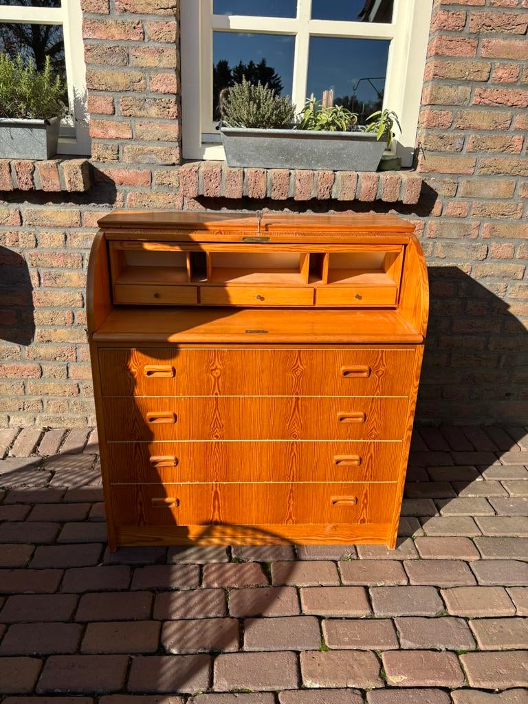Midcentury teak roll-top door Egon Ostergaard, Ophalen, Gebruikt