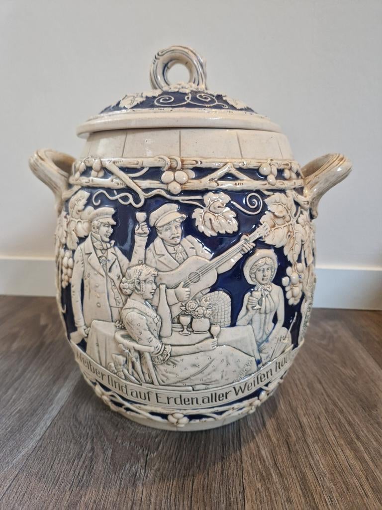 Duitse punch bowl, keramiek, Antiek en Kunst, Ophalen of Verzenden