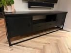 TV meubel zwart industrieel, Ophalen, 150 tot 200 cm, Zo goed als nieuw, Minder dan 100 cm