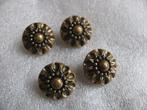 4 Oude Knopen van Koper - 1.8 cm, Verzenden, Gebruikt, Knoop of Knopen