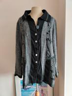 Tendenza - 88% linnen blouse 44, Kleding | Dames, Ophalen of Verzenden, Zo goed als nieuw, Beige