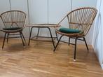 rotan stoelen Rohe Noordwolde + tafel, Ophalen, Gebruikt, Stoel, 2 zitplaatsen