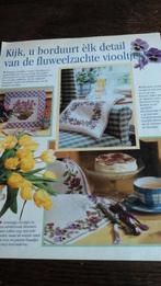 Borduurpatroon fluweelzachte viooltjes, Ophalen of Verzenden, Zo goed als nieuw, Handborduren, Patroon