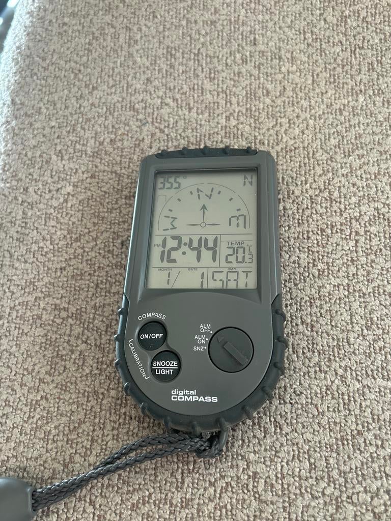 General Tools digitaal kompas met achtergrondverlichting, Ophalen of Verzenden, Gebruikt, Weerstation