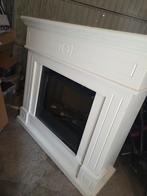 Sfeervolle elektrische openhaard met schouw, Ophalen, Gebruikt, Vrijstaande haard, Elektrische haard