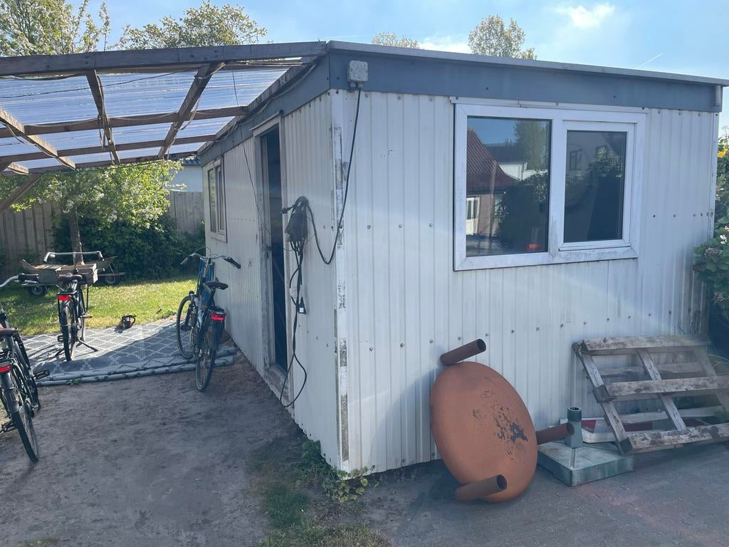 Stevige opslagcontainer/schuur met ramen, Ophalen, Gebruikt