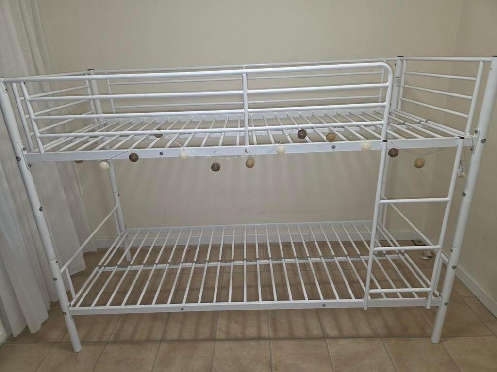 Stapelbed van staal, 90 cm, 160 tot 180 cm, Tweepersoons, Ophalen of Verzenden