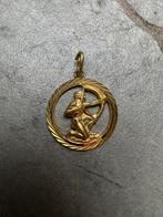 Vergulde hanger sterrenbeeld boogschutter, Overige materialen, Ophalen of Verzenden, Zo goed als nieuw, Kruis of Symbool