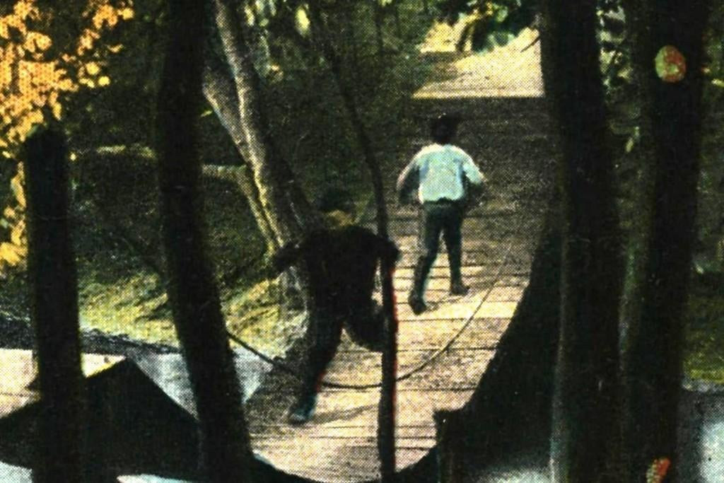 914343 Arnhem Gld Roozendaal kettingbrug .Zegel verwijderd, Ophalen of Verzenden, 1920 tot 1940, Gelopen, Gelderland