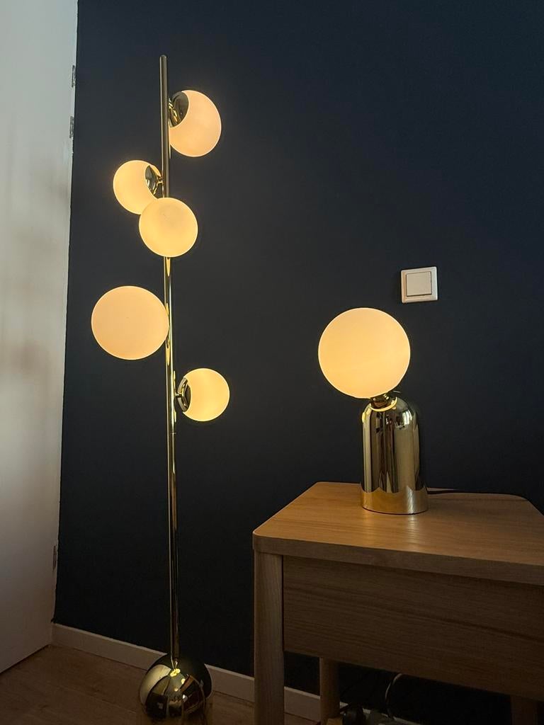 Vloer- en tafel- bollampen, Ophalen, Zo goed als nieuw, Glas, Modern