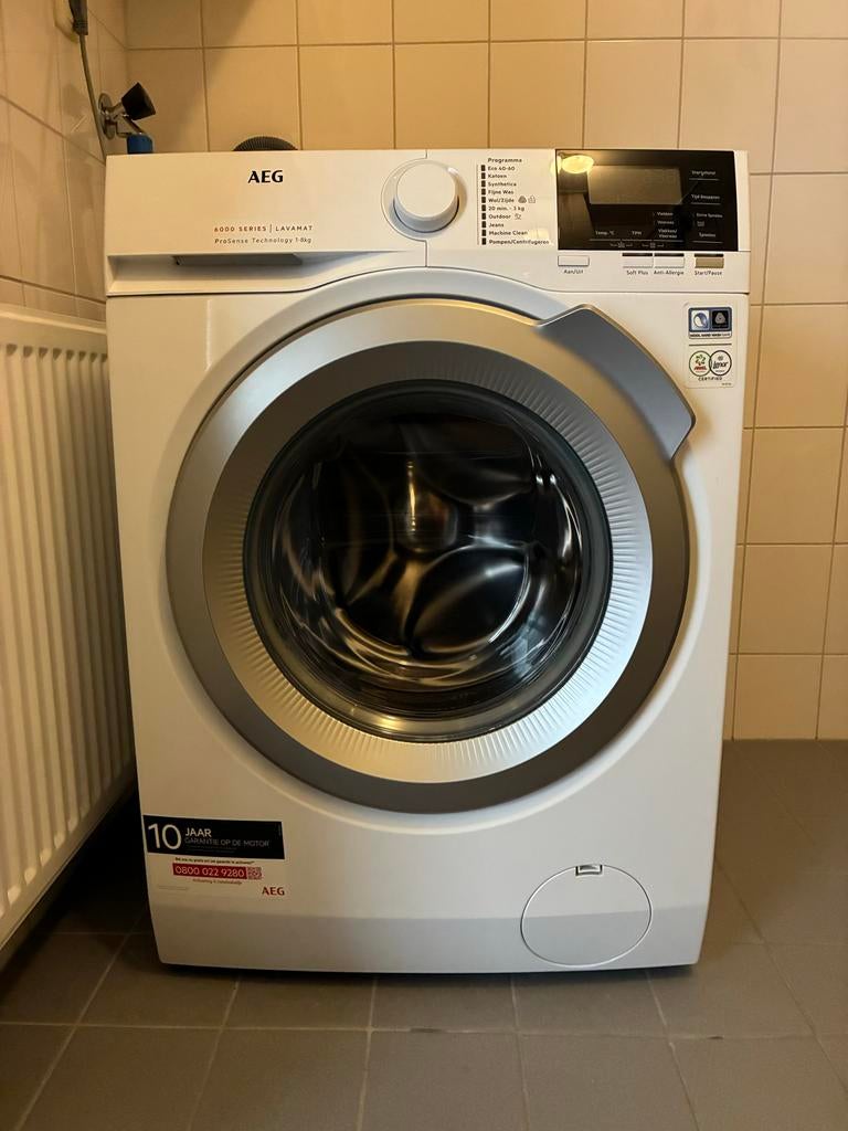 AEG 6000 Series Lavamat Wasmachine 8kg, Ophalen, 8 tot 10 kg, Voorlader, Kort programma
