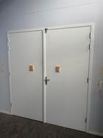 Dubbele multiplex deuren met kozijn, Ophalen, Gebruikt, 120 cm of meer, Binnendeur