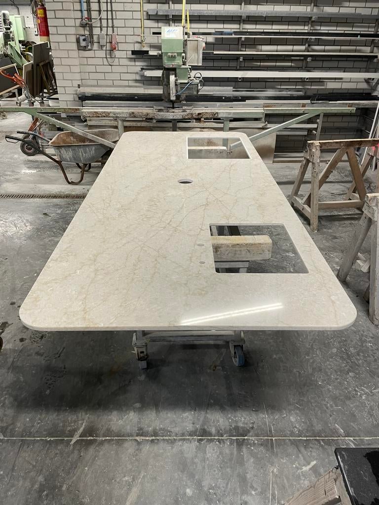 KOOKEILAND composiet KEUKEN WERKBLAD taj mahal 293 x 120 cm, Huis en Inrichting, Keuken | Keukenelementen, Nieuw, 200 cm of meer