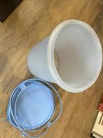 Tupperware wasemmer wit met blauwe deksel, Huis en Inrichting, Ophalen, Zo goed als nieuw, Wit, Overige typen