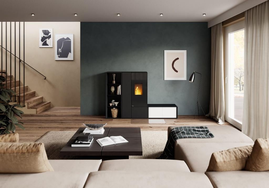 Pelletkachel Rika Connect F22  Meer mogelijkheden, Meerkleurig, Overige materialen, Overige stijlen, Nieuw