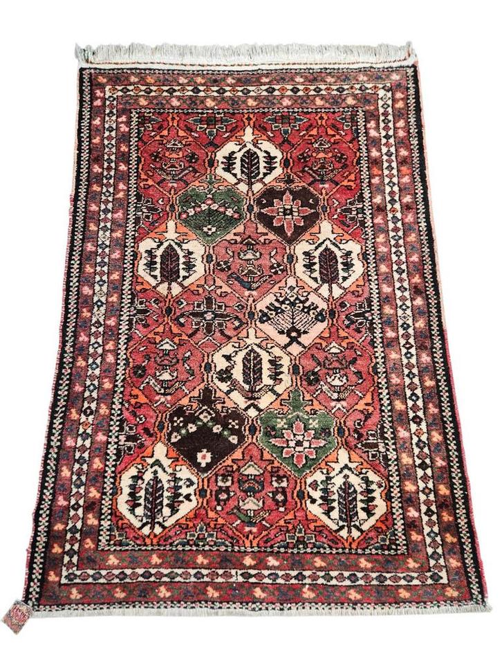 Handgeknoopt Perzisch wol Bibibaff tapijt floral 115x160cm, Huis en Inrichting, Stoffering | Tapijten en Kleden, Gebruikt, 100 tot 150 cm