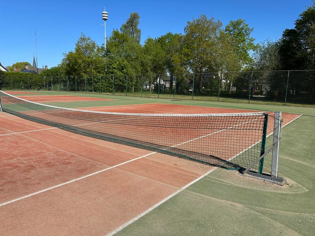 Tennis, tennis netten en palen, Sport en Fitness, Tennis, Gebruikt, L00, Racket, Ophalen