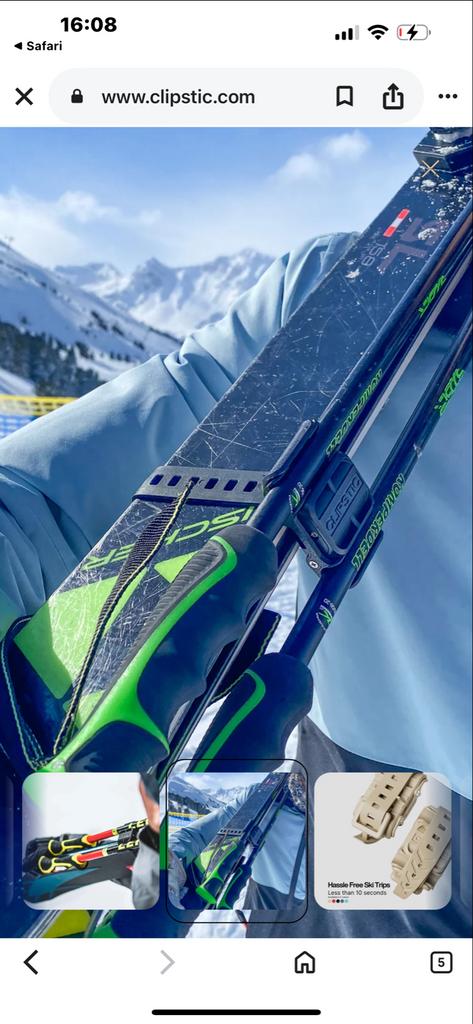 Clipstic Ski- en Stokhouder - Handig en Compact, Overige merken, Overige typen, Nieuw, Ophalen of Verzenden